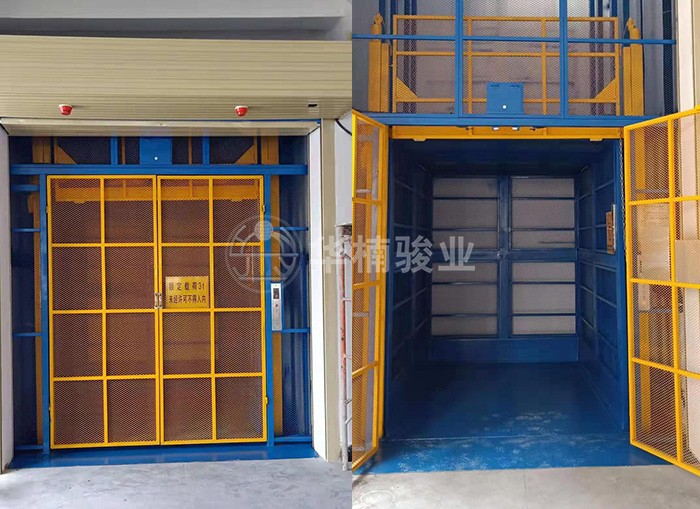 廣東祥利科技定制室內直頂式升降貨梯通過驗收